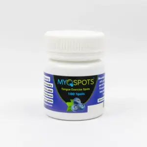 Myospots – Dispozitive pentru Reeducarea Respirației și Poziției Limbii (aromă afine, 100 bucăți)
